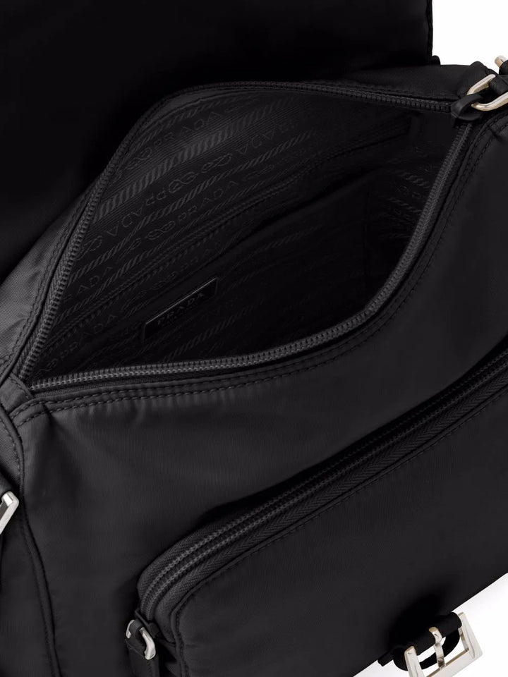 Prada Re Nylon Triangle Logo Plaque Shoulder Bag — Same as shown — Size One Size — Top View