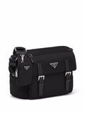 Prada Re Nylon Triangle Logo Plaque Shoulder Bag — Same as shown — Size One Size — Back View