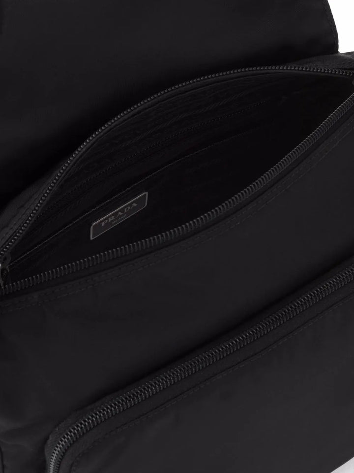 Prada Re Nylon Triangle Logo Plaque Shoulder Bag — Same as shown — Size One Size — Top View