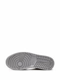 Air Jordan 1 Low Se White/Grey/Red Sneakers — Smoke Grey/Gym Red — Size US M 10.5 - US W 12 — Top View