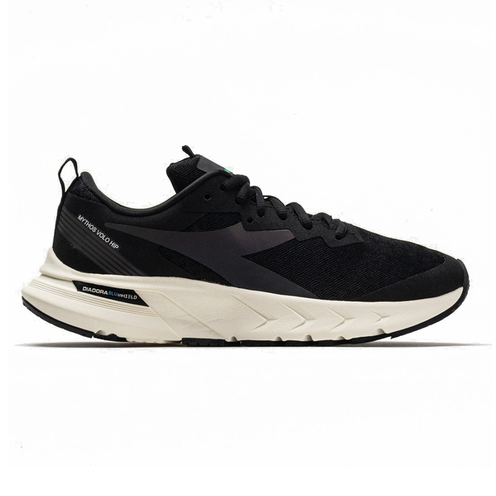 Diadora Mythos Blushield Volo Hip — Black - Almond Milk — Size D — Width 6 — Front View