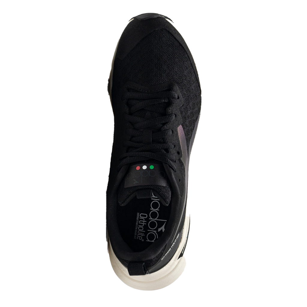 Diadora Mythos Blushield Volo Hip — Black - Almond Milk — Size D — Width 6 — Side View