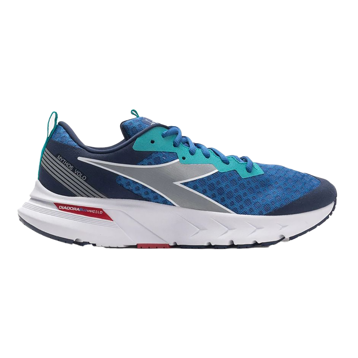 Diadora Mythos Blushield Volo — Federal Blue - Blue Corsair - Silver — Size D — Width 6.5 — Front View