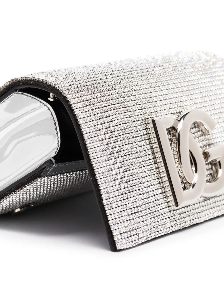 Dolce Gabbana Dg Logo Crystal Embellished Shoulder Bag — Same as shown — Size One Size — Detail View