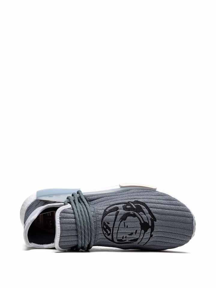 adidas X Billionaire Boys Club X Pharrell Hu Nmd  Astronaut Blue Sneakers — Grey — Size US M 8 - US W 9.5 — Top View
