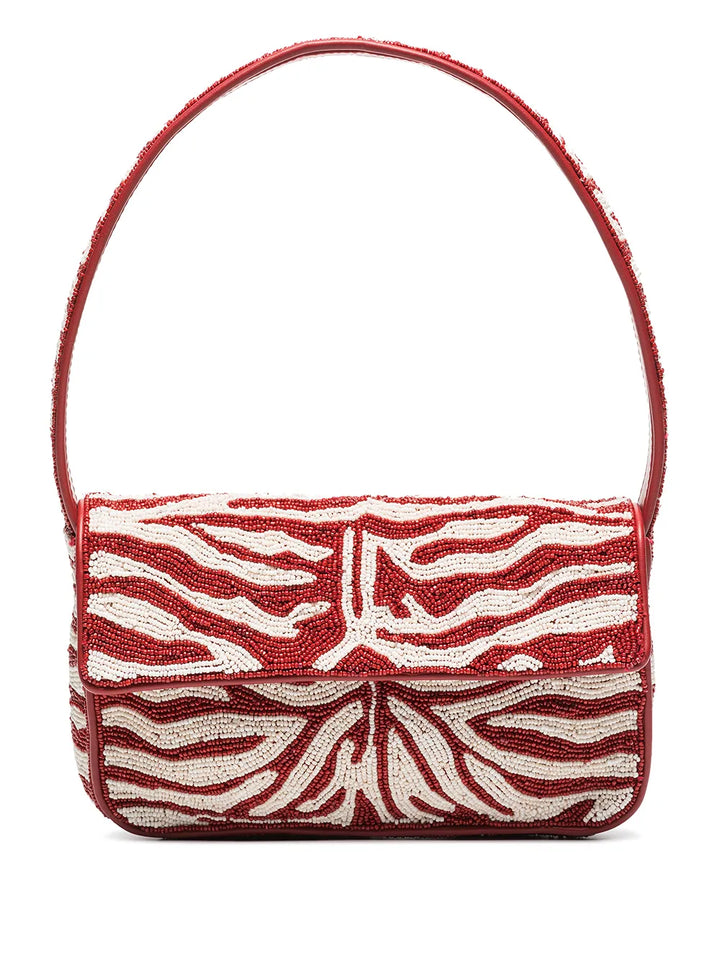 Staud Tommy Bead Embellished Shoulder Bag — Same as shown — Size One Size — Front View