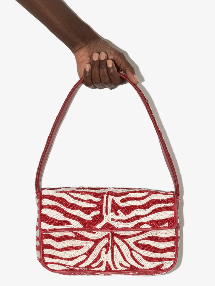 Staud Tommy Bead Embellished Shoulder Bag — Same as shown — Size One Size — Top View