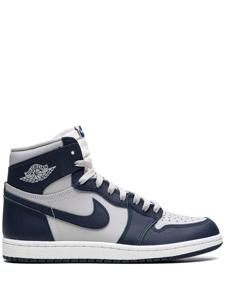 Air Jordan 1 High 85 Georgetown Sneakers — Blue/White — Size US M 6.5 - US W 8 — Front View