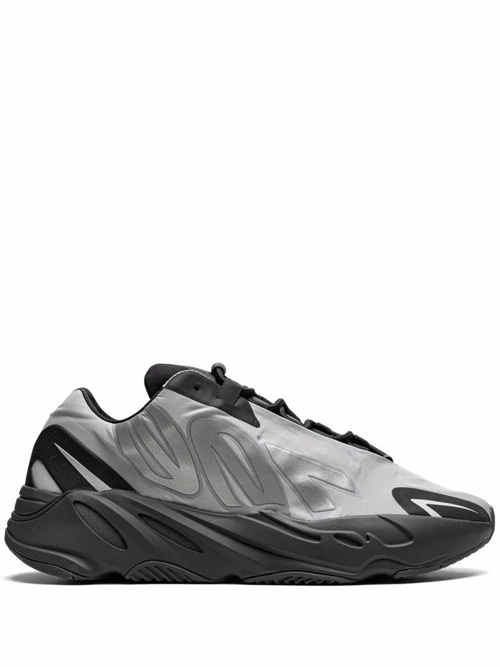 adidas Yeezy 700 Mnvn Metallic Sneakers — Silver-Tone/Black — Size US M 9 - US W 10.5 — Front View