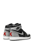 Air Jordan 1 High Rebellionaire Sneakers — Black/Grey/White — Size US M 8.5 - US W 10 — Back View