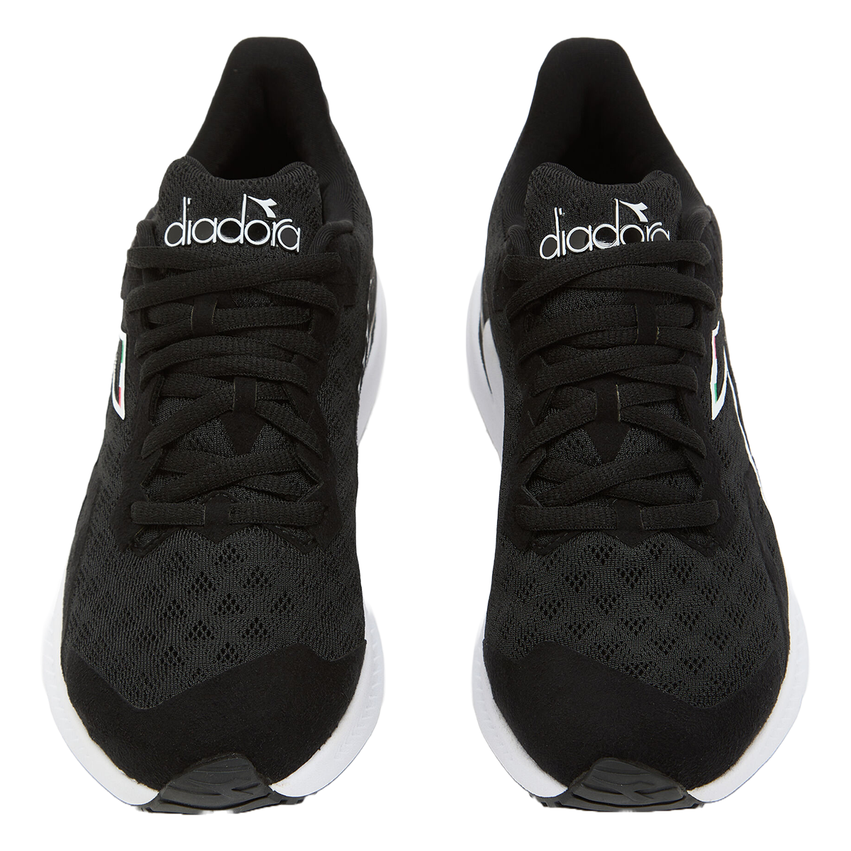 Diadora Mythos Volo 3 — Black - White — Size Y — Width 1.5 — Back View