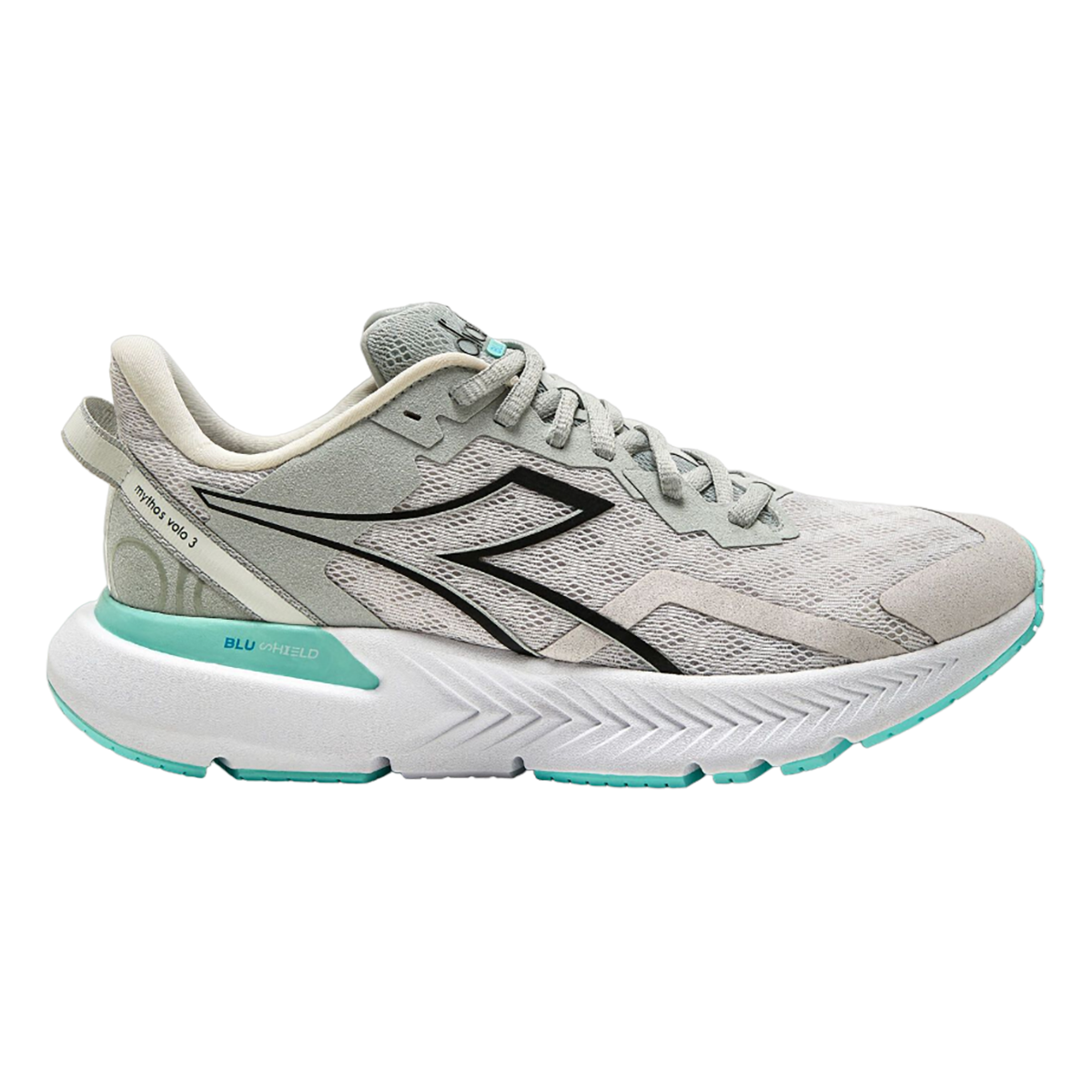 Diadora Mythos Blushield Volo 3 — Black - Whisper White — Size B — Width 10 — Alternate View 13