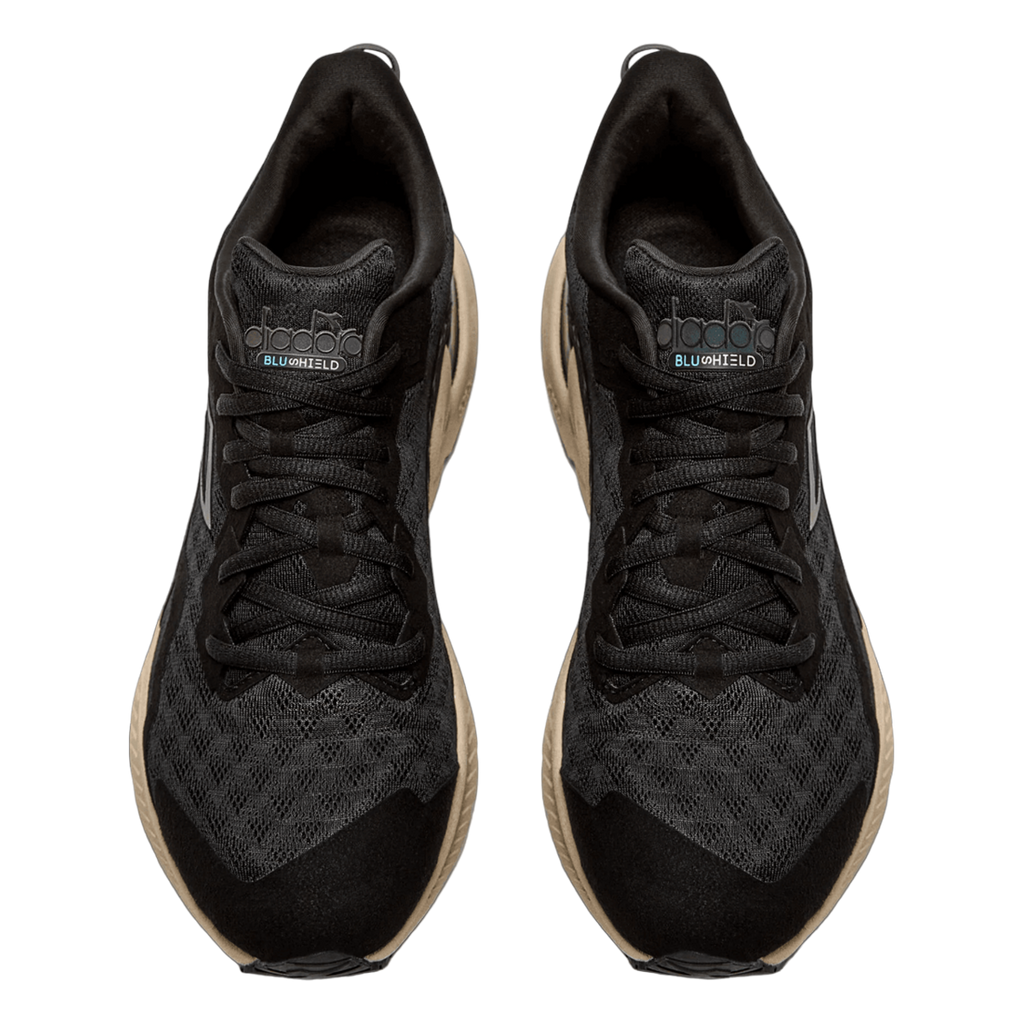 Diadora Mythos Blushield Volo HIP 3 — Black - Whisper White — Size D — Width 10 — Side View