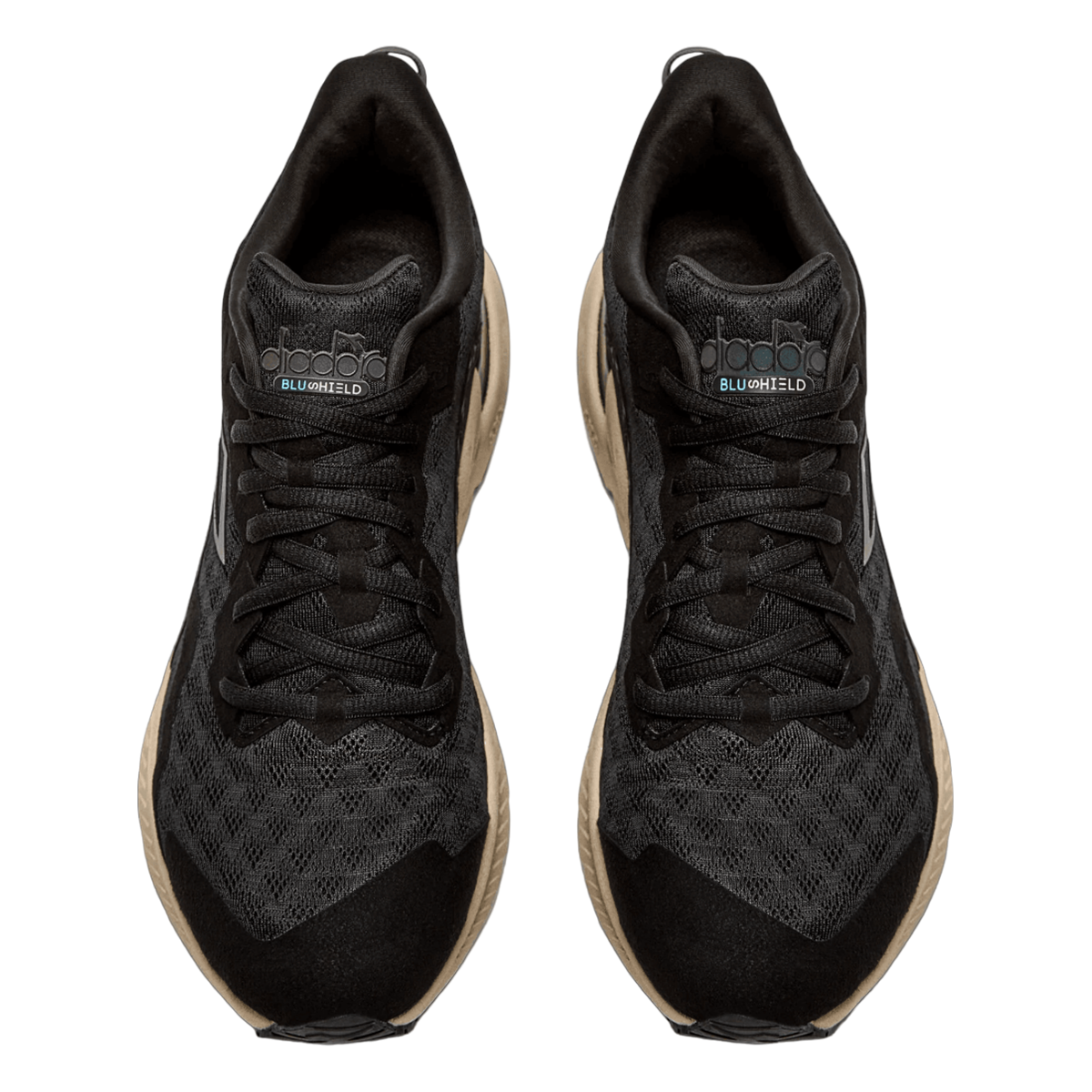 Diadora Mythos Blushield Volo HIP 3 — Black - Whisper White — Size D — Width 10 — Side View