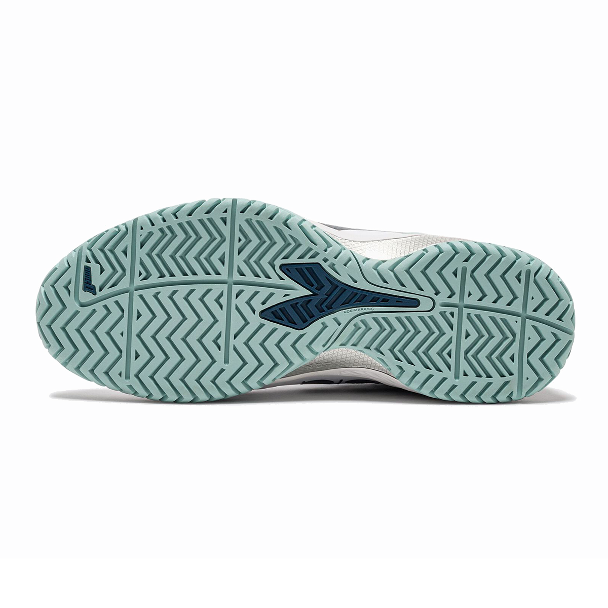 Diadora Blushield Torneo 2 AG — White - Legion Blue - Surf Spray — Size B — Width 6 — Back View