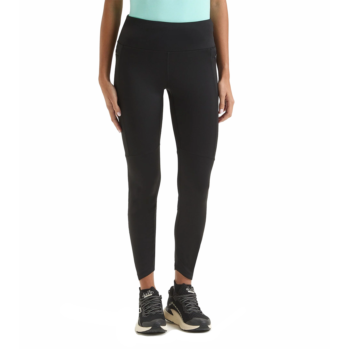 Diadora Run Crew Tight — Grey Cloud — Size XSmall — Front View