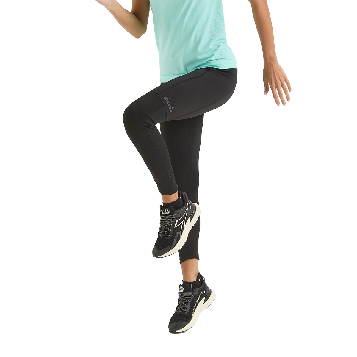 Diadora Run Crew Tight — Grey Cloud — Size XSmall — Side View