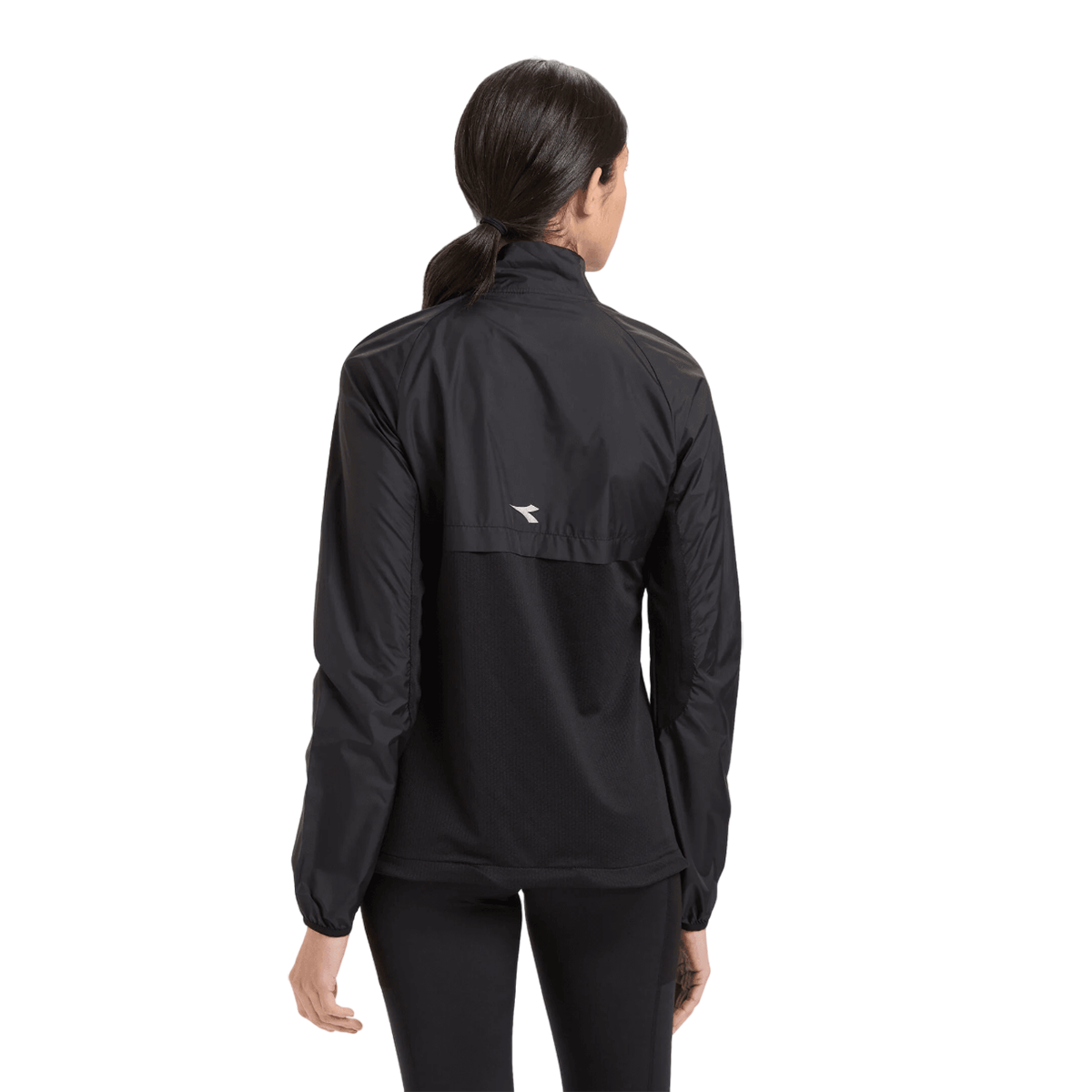 Diadora L. Packable Wind Jacket — Black — Size Medium — Side View