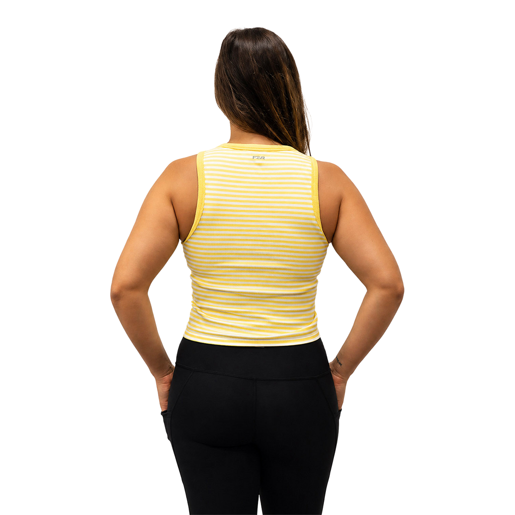 F2R Seamless Rib Tank — Daffodil - White — Size XSmall — Top View