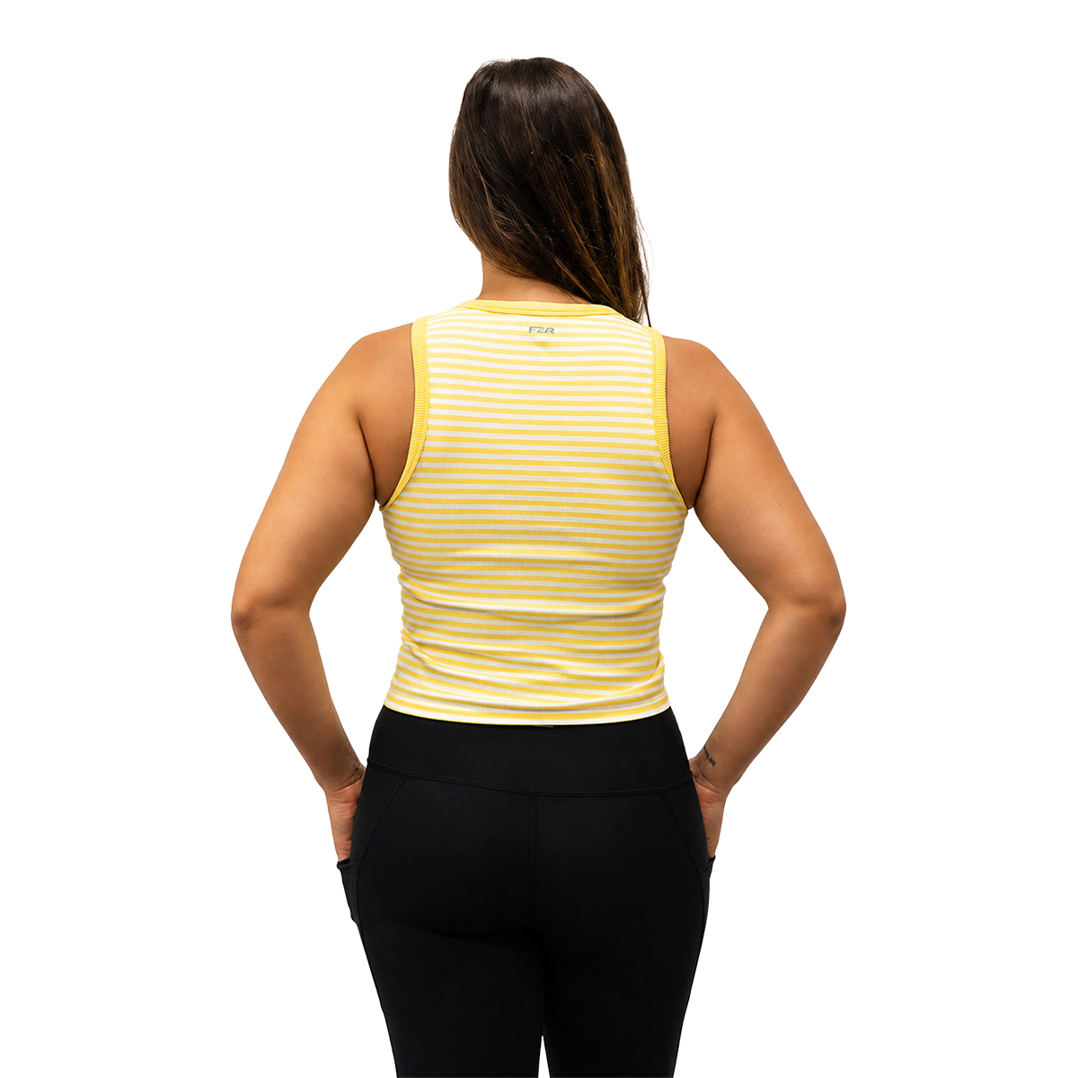 F2R Seamless Rib Tank — Daffodil - White — Size XSmall — Top View