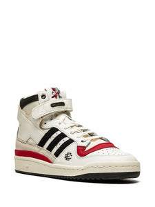 adidas X Eric Emanuel Forum 84 High Louisville Sneakers — Cloud White/Core Black/Team Power Red — Size US M 4 - US W 5.5 — Top View