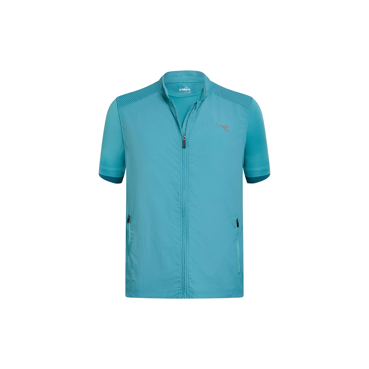 Diadora Run Crew Multilayer Vest — Dusty Turquoise — Size Large — Front View
