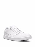 Air Jordan 1 Low Golf Triple White Sneakers — White — Size US M 9.5 - US W 11 — Side View