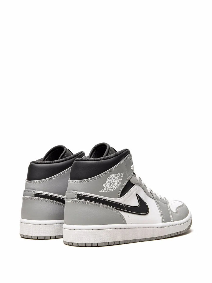Air Jordan 1 Mid Light Smoke Grey 2.0 Sneakers — Light Smoke Grey/White/Anthracite — Size US M 11.5 - US W 13 — Back View