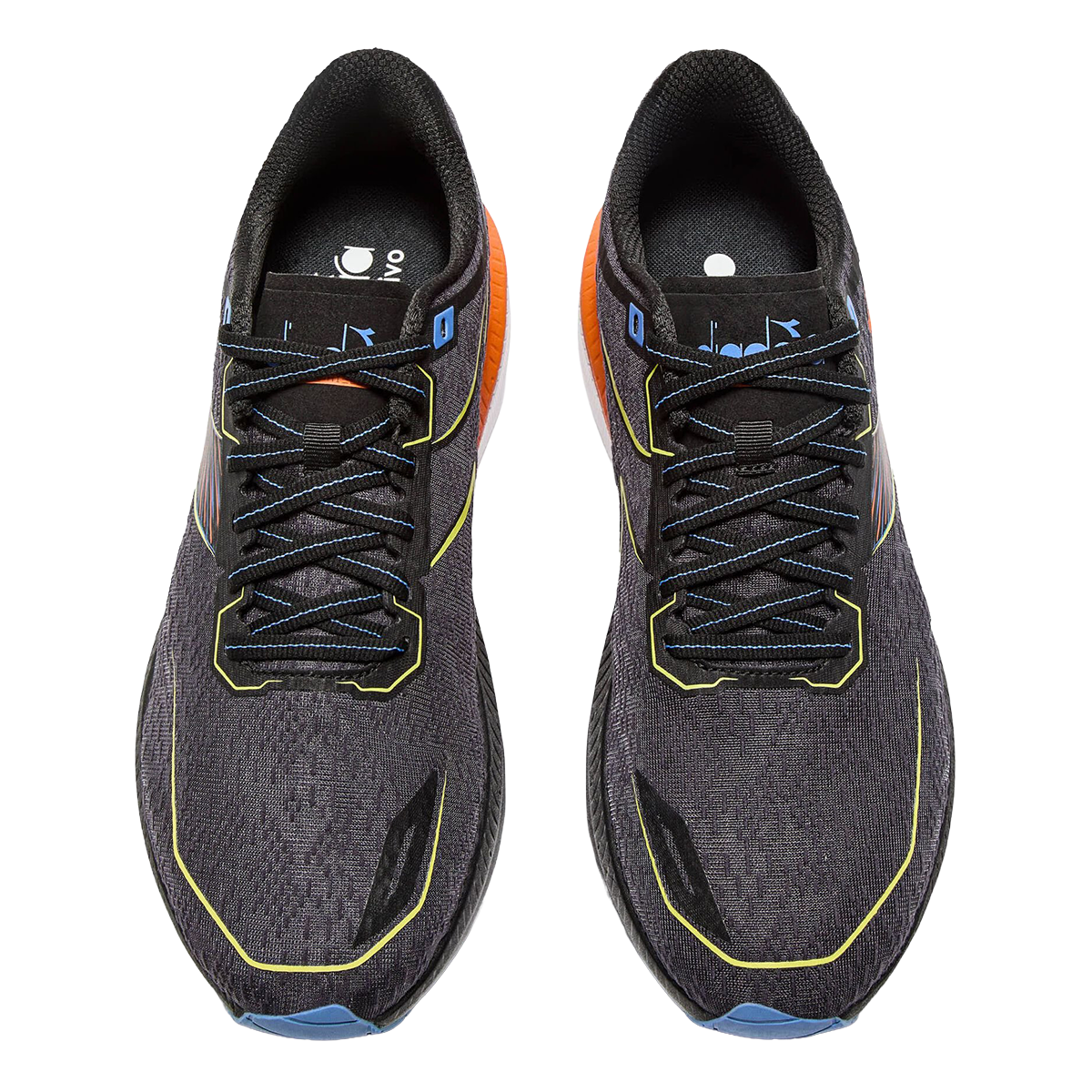Diadora Mythos Blushield Volo 5 — White - Nectarine - Lemon Chrome — Size D — Width 10 — Alternate View 14