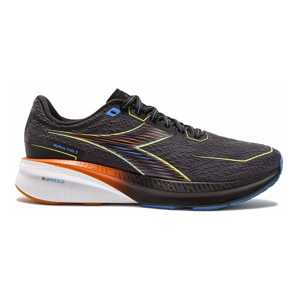 Diadora Mythos Blushield Volo 5 — White - Nectarine - Lemon Chrome — Size D — Width 10 — Alternate View 13