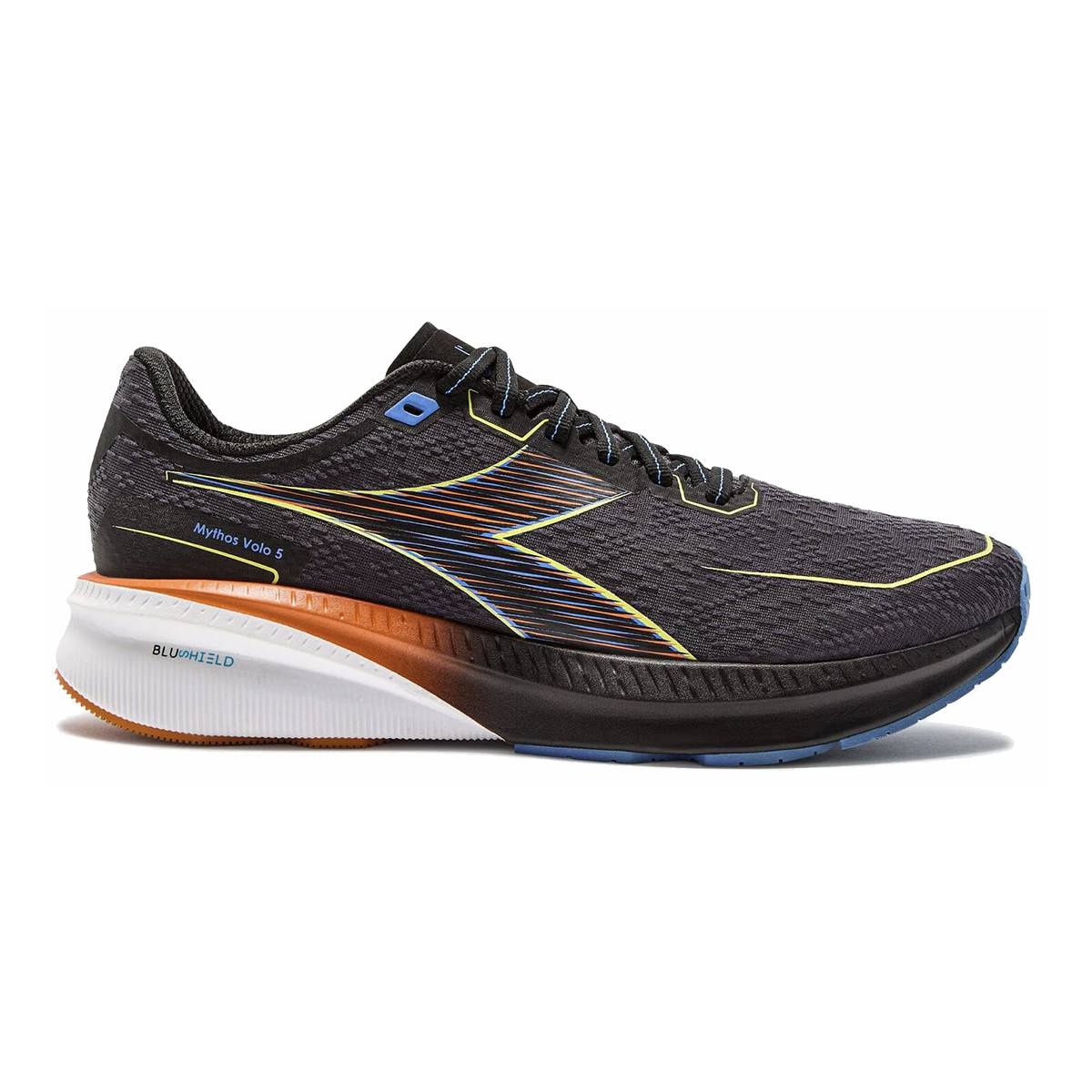 Diadora Mythos Blushield Volo 5 — White - Nectarine - Lemon Chrome — Size D — Width 10 — Alternate View 13