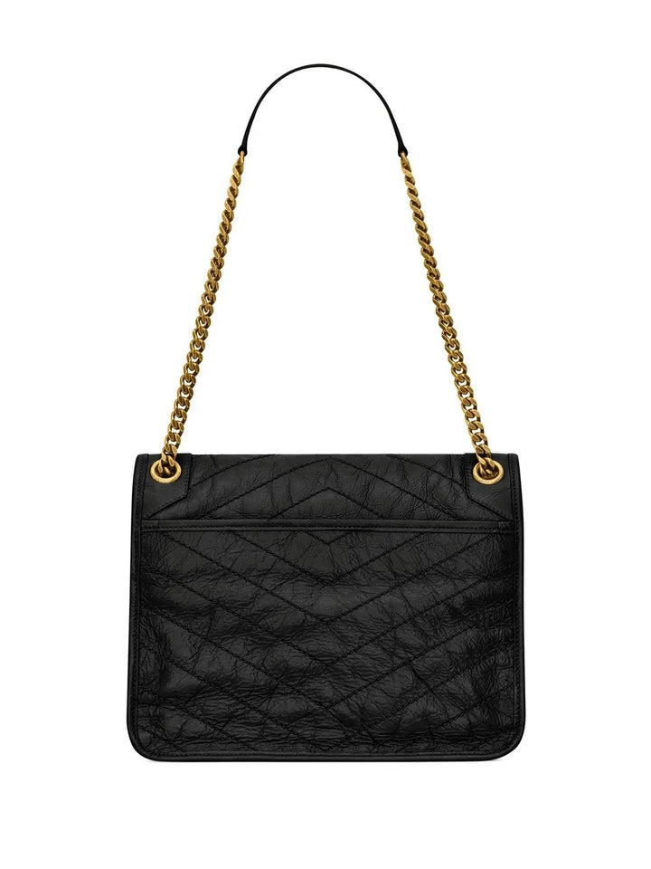 Saint Laurent Niki Logo Lettering Shoulder Bag — Same as shown — Size One Size — Side View