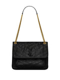 Saint Laurent Niki Logo Lettering Shoulder Bag — Same as shown — Size One Size — Front View