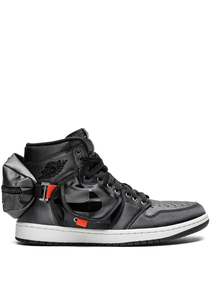 Air Jordan 1 High Og Stash Sneakers — Jet Black — Size US M 6.5 - US W 8 — Front View