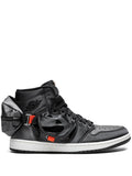 Air Jordan 1 High Og Stash Sneakers — Jet Black — Size US M 6.5 - US W 8 — Front View