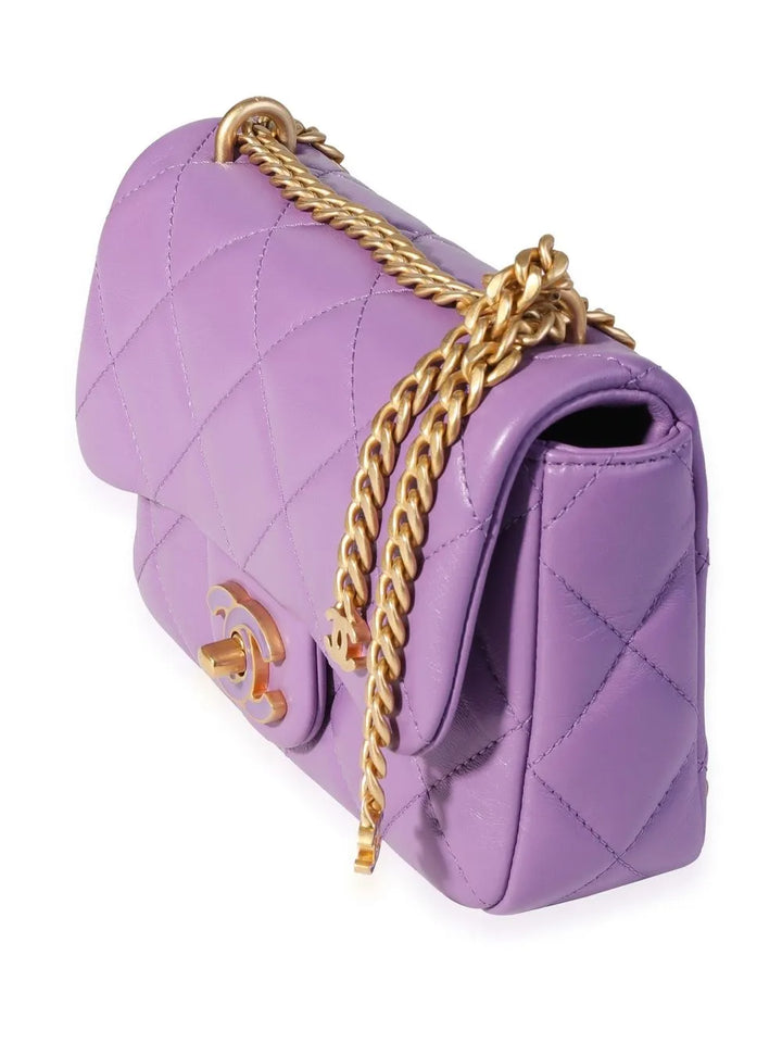 Chanel Pre Owned Mini Classic Flap Square Shoulder Bag — Same as shown — Size One Size — Back View