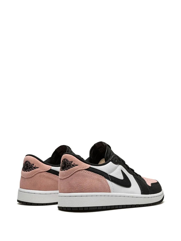 Air Jordan 1 Low Bleached Coral Sneakers — Black/Pink/White — Size US M 11.5 - US W 13 — Back View