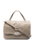 Zanellato Stud Detail Leather Shoulder Bag — Same as shown — Size One Size — Front View