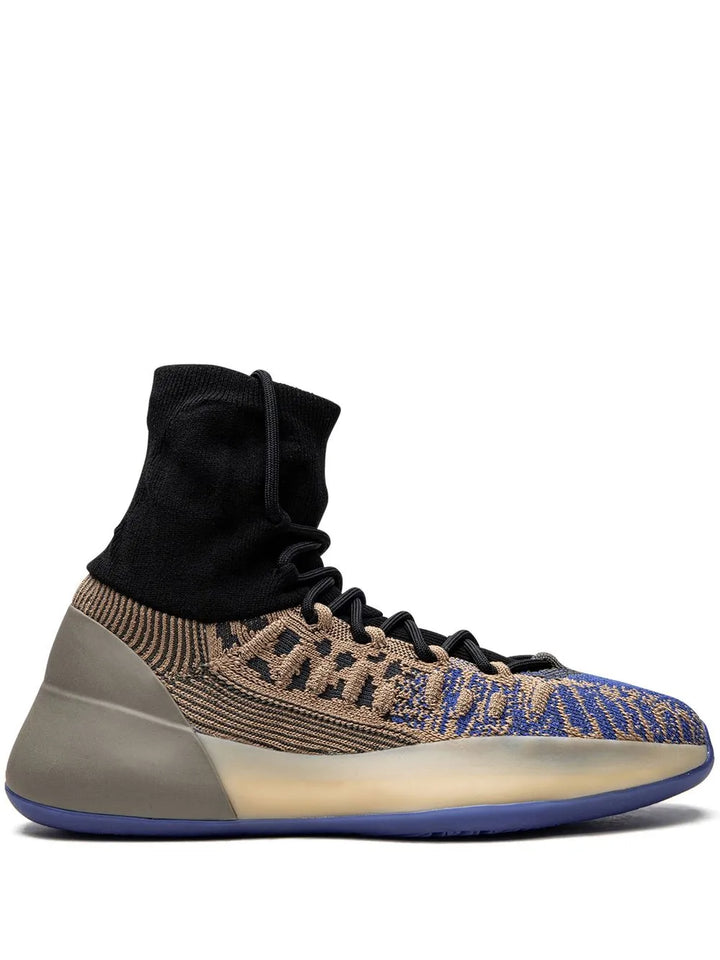 adidas Yeezy Basketball Knit Slate Azure Sneakers — Brown — Size US M 9 - US W 10.5 — Front View