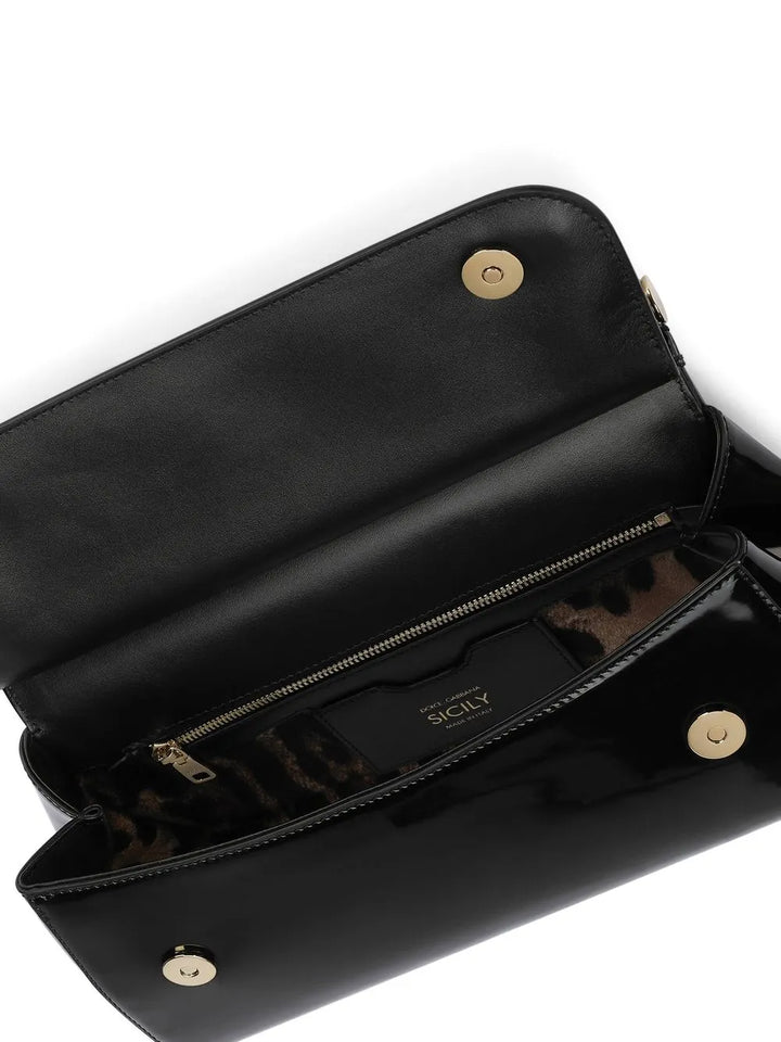 Dolce Gabbana Elongated Sicily Patent Leather Top Handle Bag — Same as shown — Size One Size — Detail View