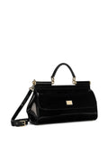 Dolce Gabbana Elongated Sicily Patent Leather Top Handle Bag — Same as shown — Size One Size — Top View