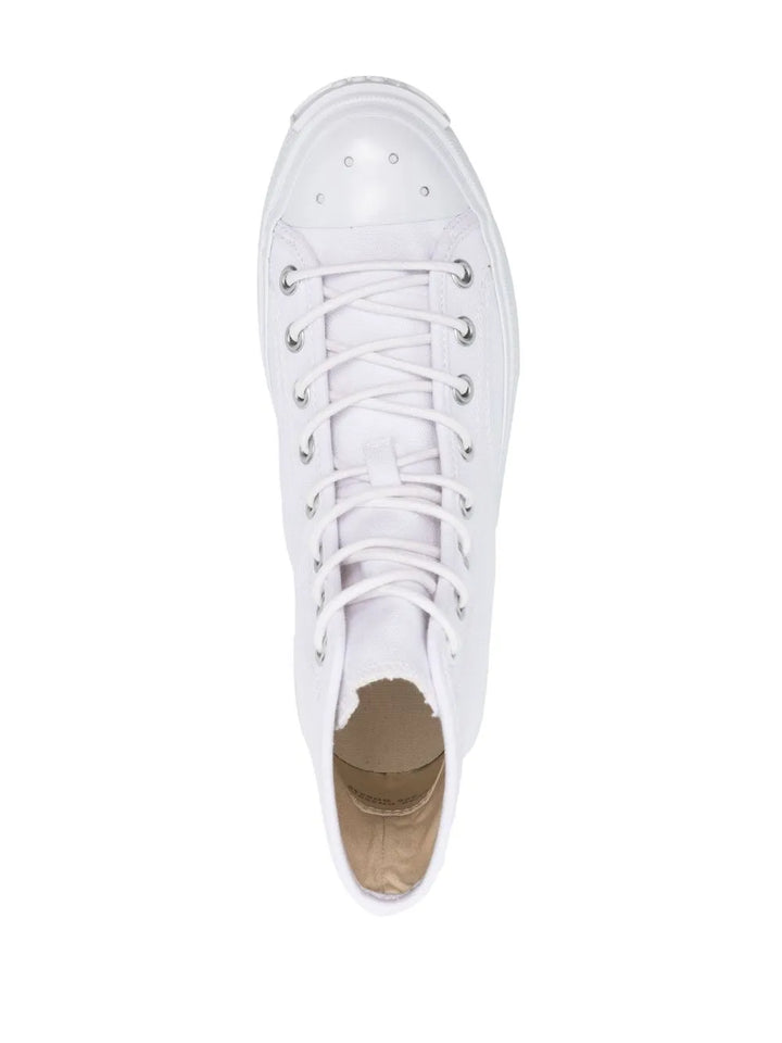 Acne Studios Lace-Up High-Top Sneakers — White — Size US M 11 - US W 12.5 — Top View
