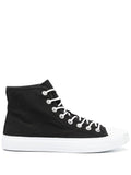 Acne Studios Contrasting Toe-Cap High-Top Sneakers — Black/White — Size US M 11 - US W 12.5 — Front View