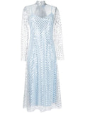 Macgraw Perception Sequin Embellished Long Dress — Blue — Size XS — Front View