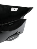 Maison Margiela Logo Plaque Leather Shoulder Bag — Same as shown — Size One Size — Detail View