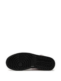 Air Jordan 1 Mid Bred Toe Sneakers — White/Black/Red — Size US M 10.5 - US W 12 — Top View