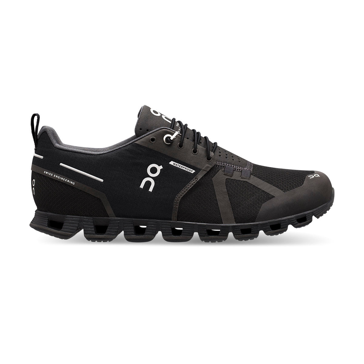 ON Cloud Waterproof — Black - Lunar — Size D — Width 10.5 — Front View
