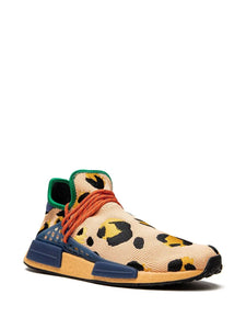 adidas X Pharrell Hu Nmd Animal Print Amber Sneakers — Cheetah Print — Size US M 6 - US W 7.5 — Top View