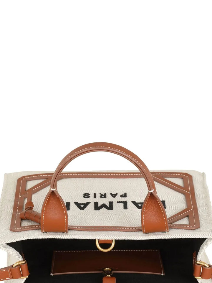 Balmain Small B Army Logo Tote Bag — Same as shown — Size One Size — Detail View