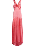 Marni Gathered Pleated Gown — Red — Size XS — Front View